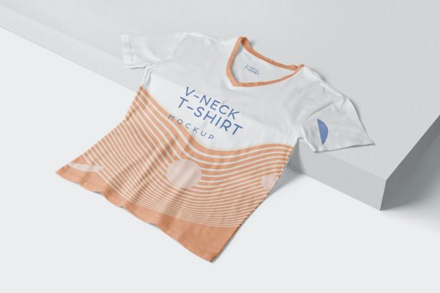 Download 5 Trendy V Neck T Shirt Mockups Free Download