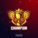 Trophy Champion Victory Logo Template